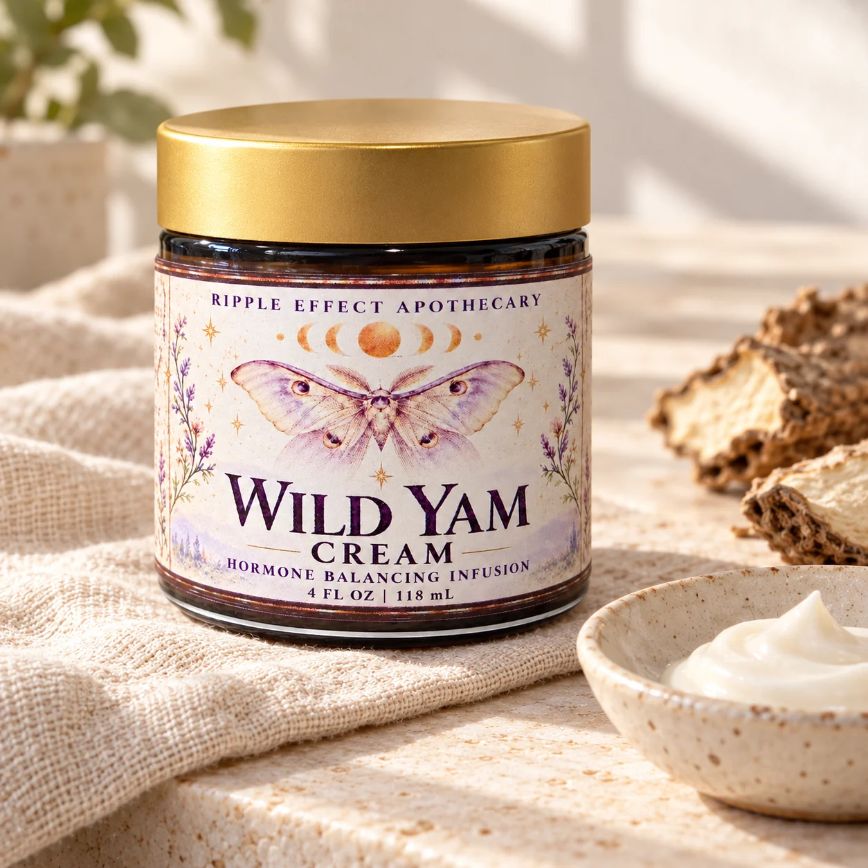 Ripple Effect Wild Yam Cream 4 oz jar