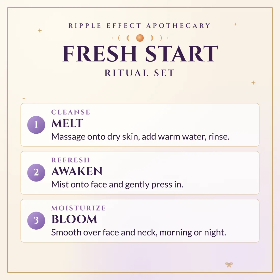 Fresh Start Ritual Set ritual steps