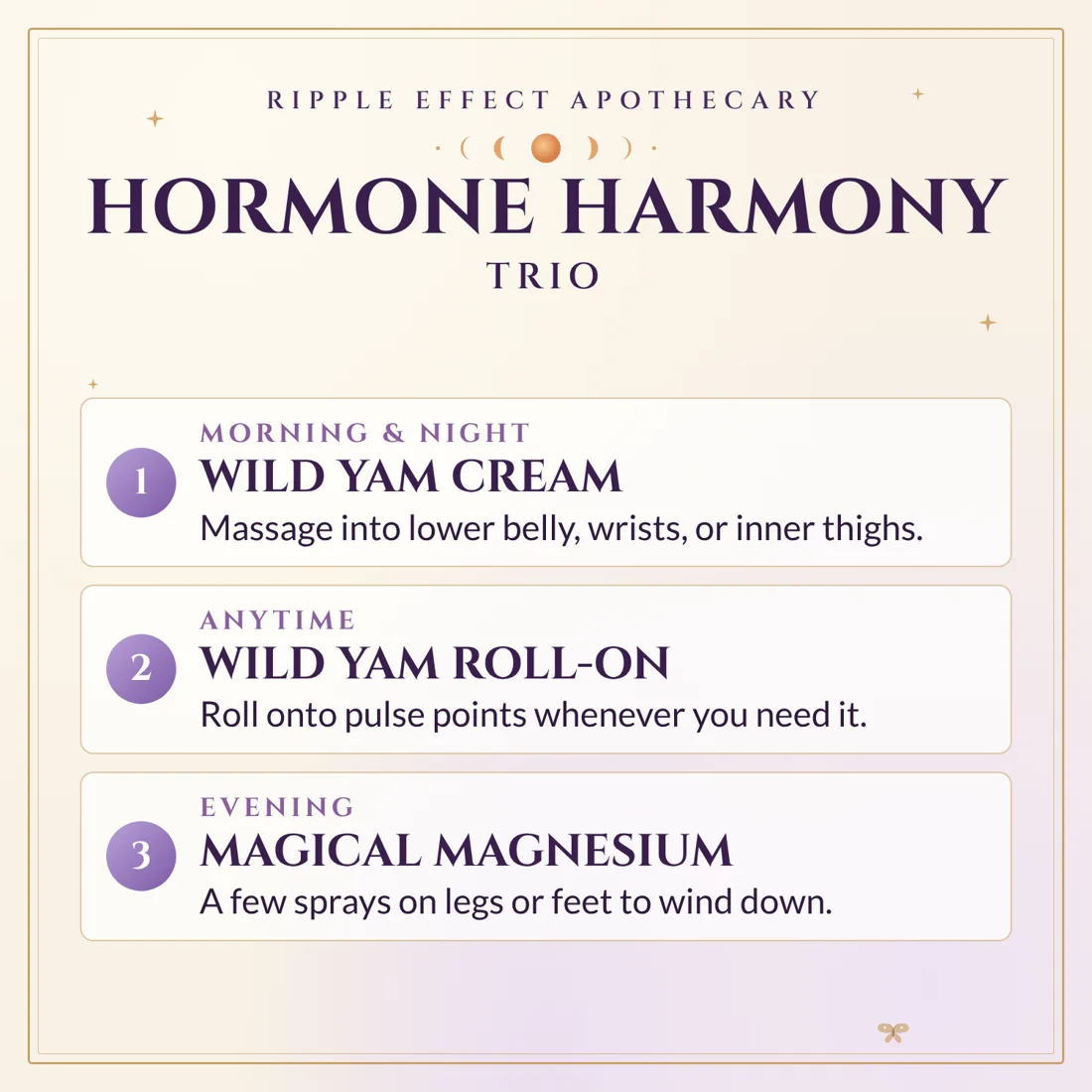 Hormone Harmony Trio daily ritual