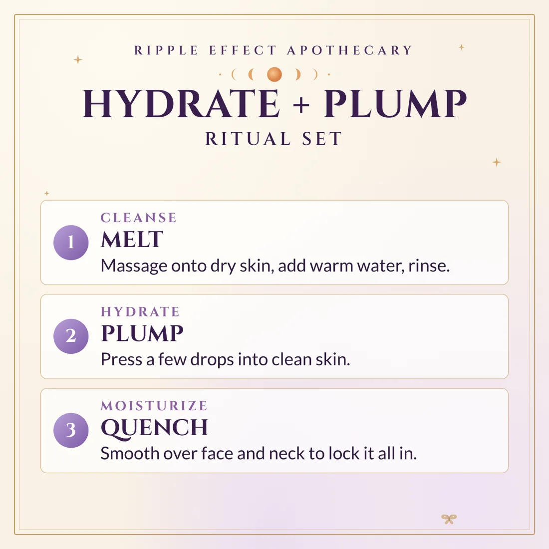Hydrate + Plump Ritual Set ritual steps