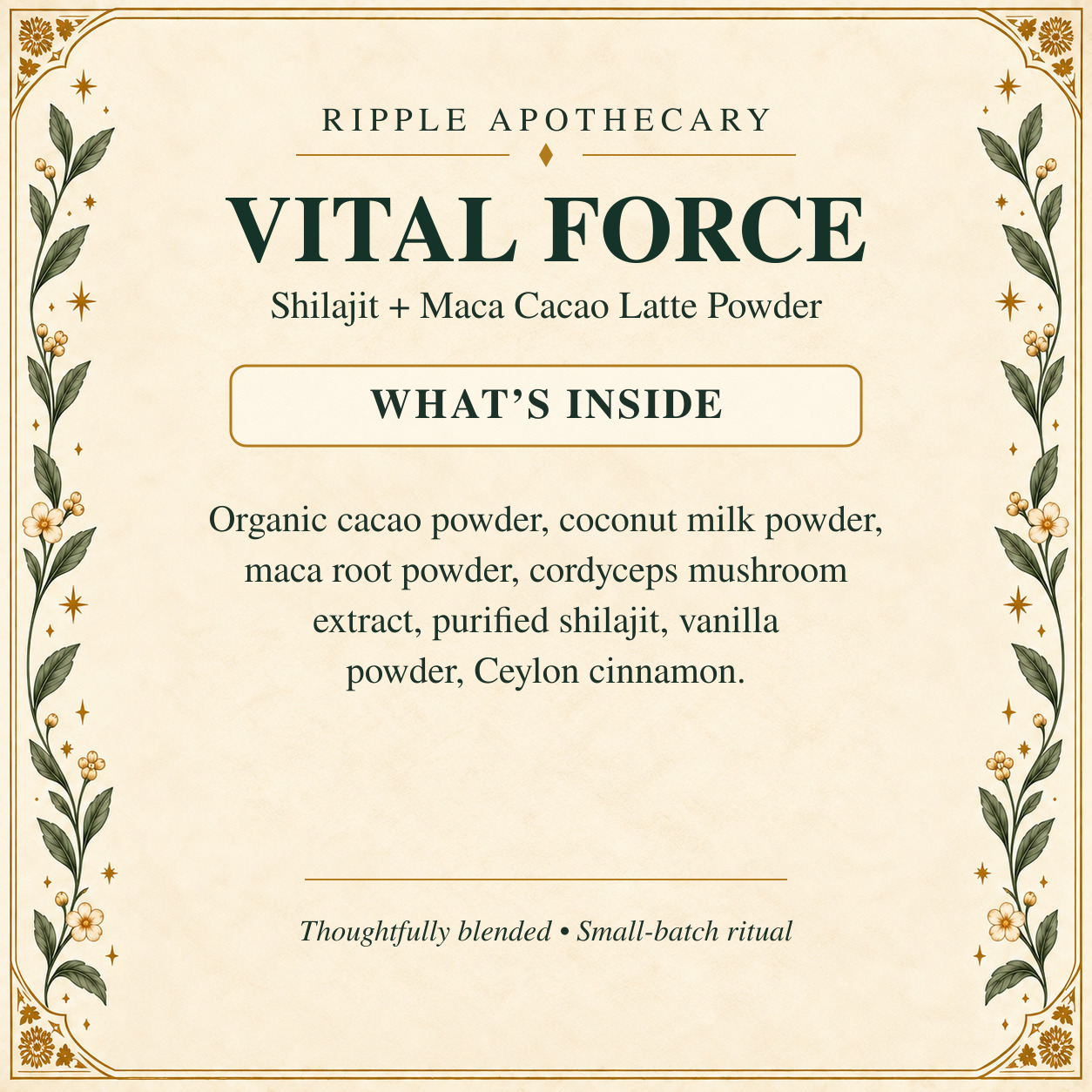 VITAL FORCE ingredients