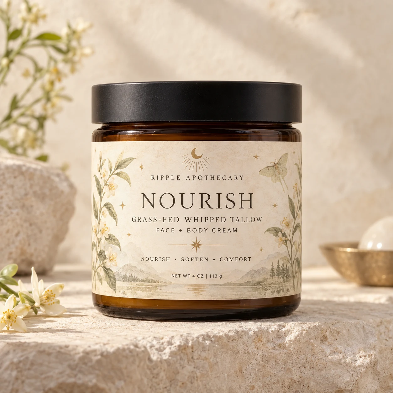 NOURISH Grass-Fed Whipped Tallow Face + Body Cream