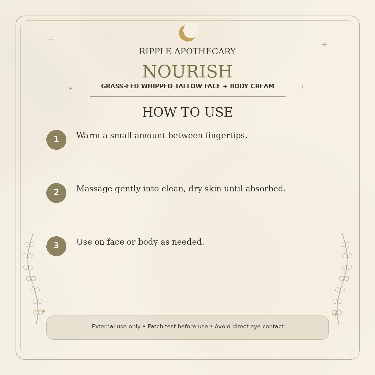NOURISH how to use