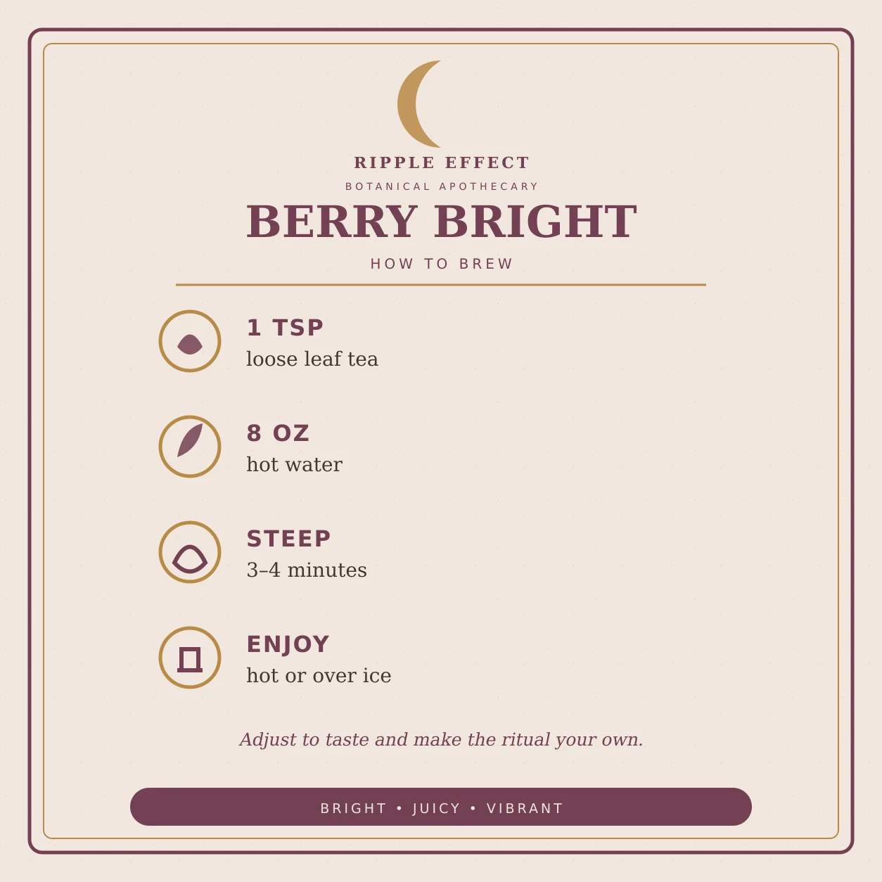 Berry Bright how to brew