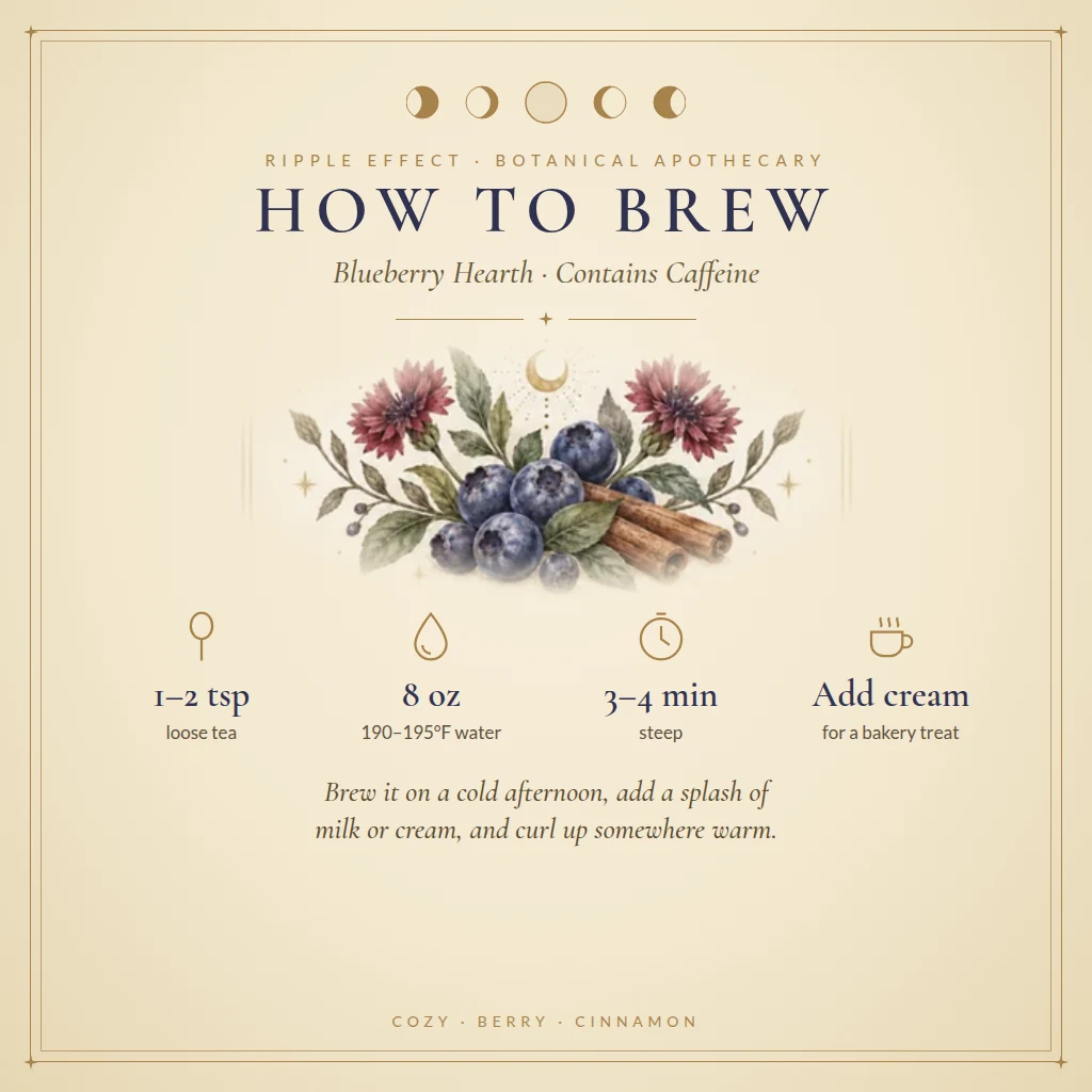 How to brew Blueberry Hearth tea