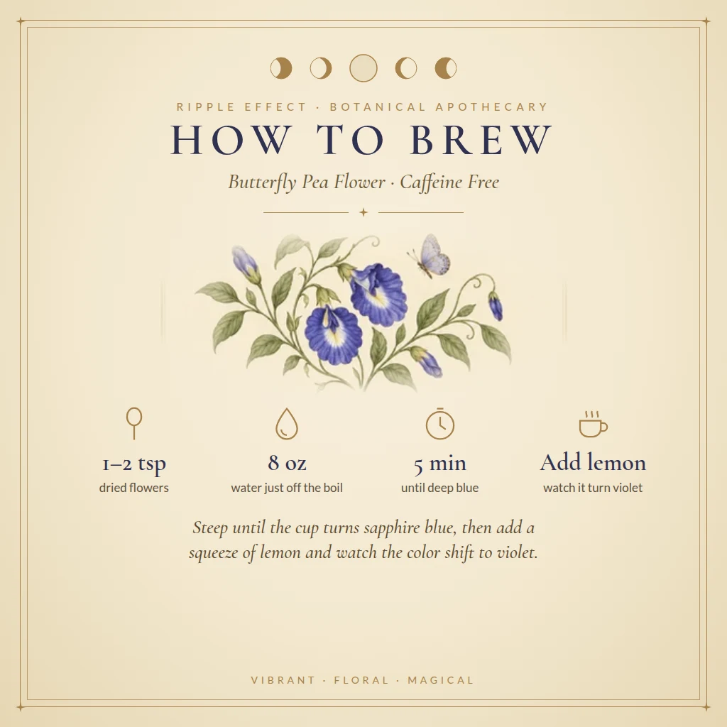 How to brew Butterfly Pea Flower tea
