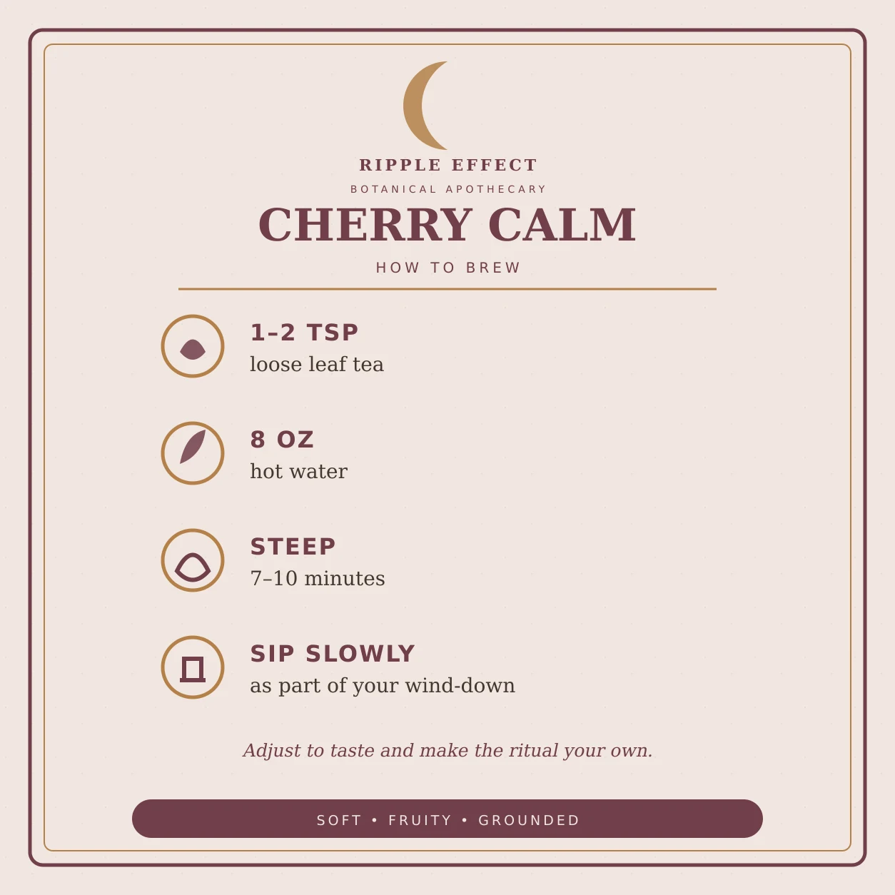 Cherry Calm how to brew