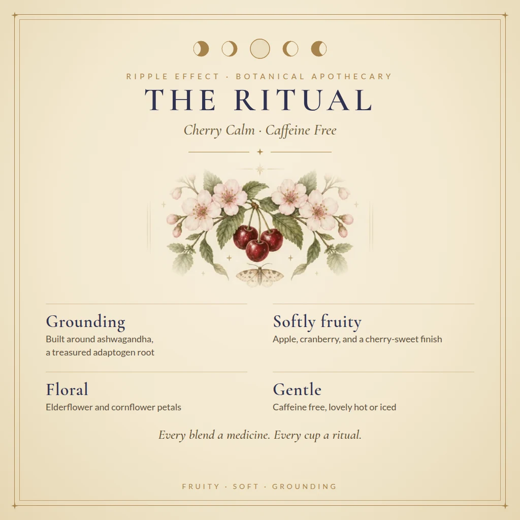 Cherry Calm tea ritual and benefits