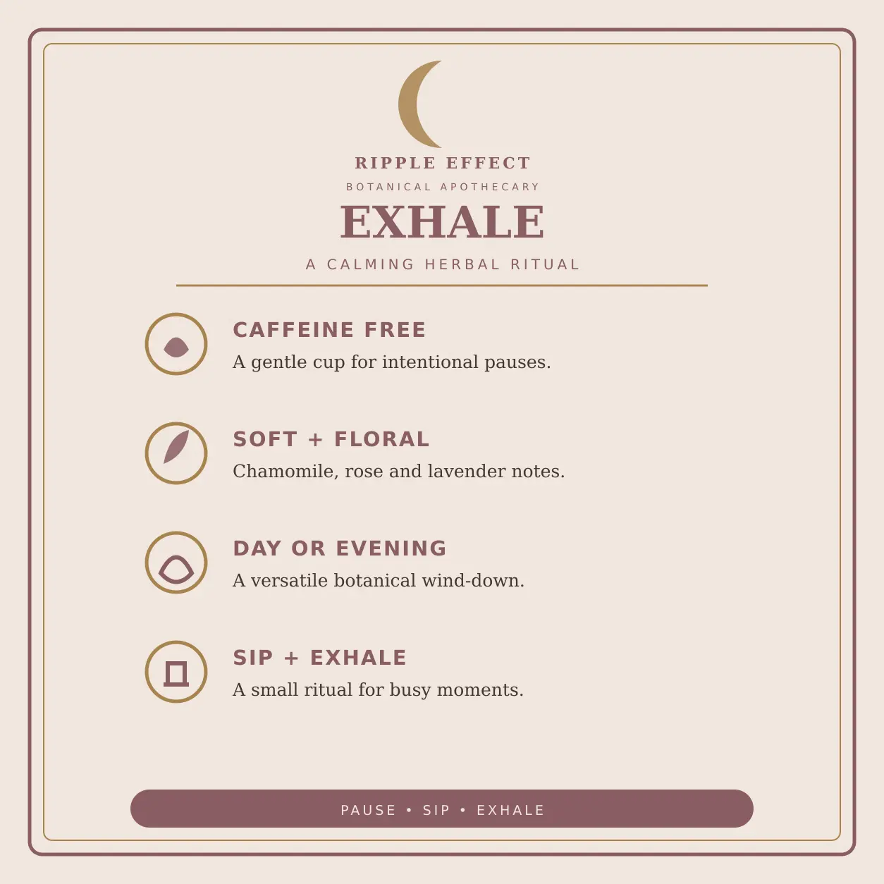 EXHALE tea details