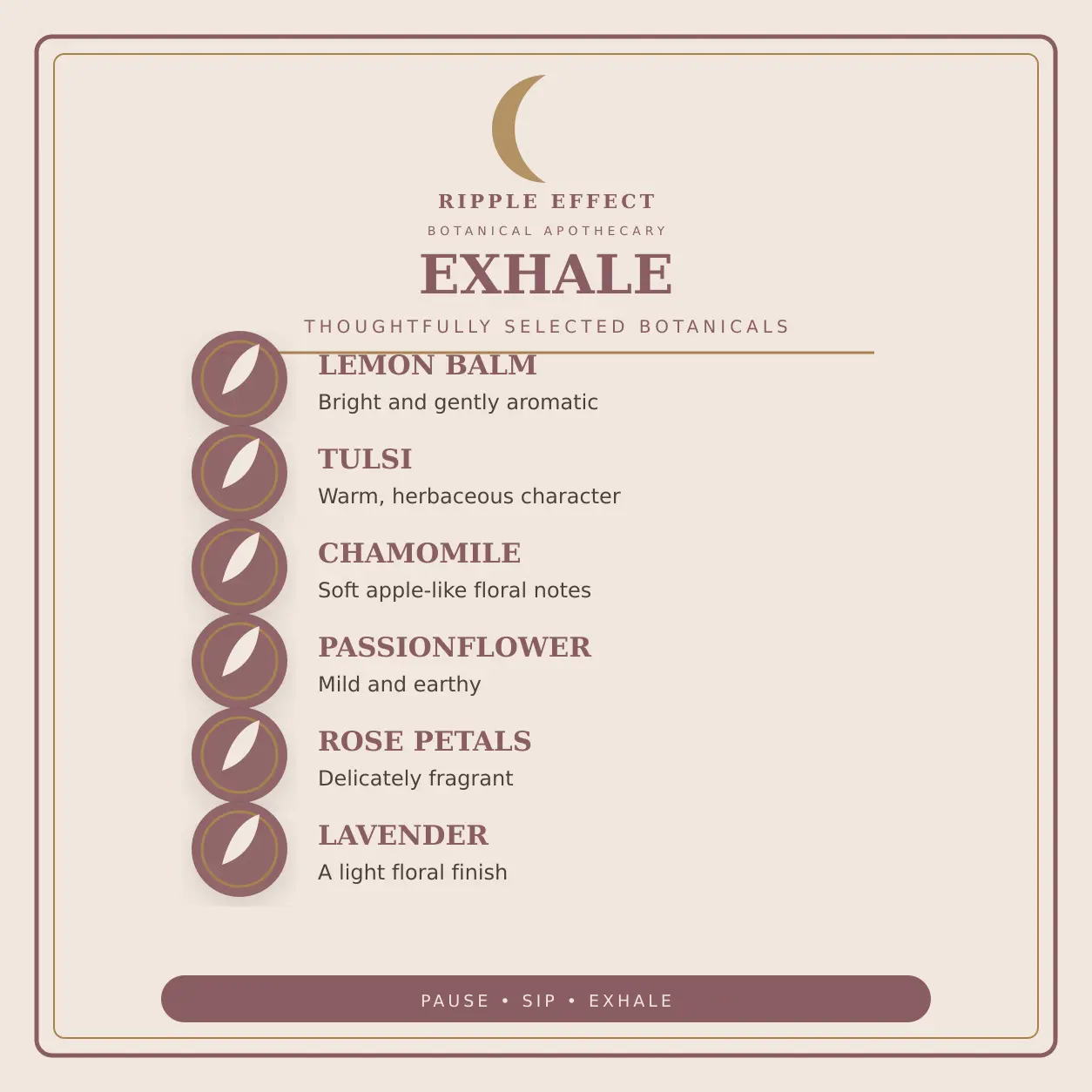 EXHALE ingredients