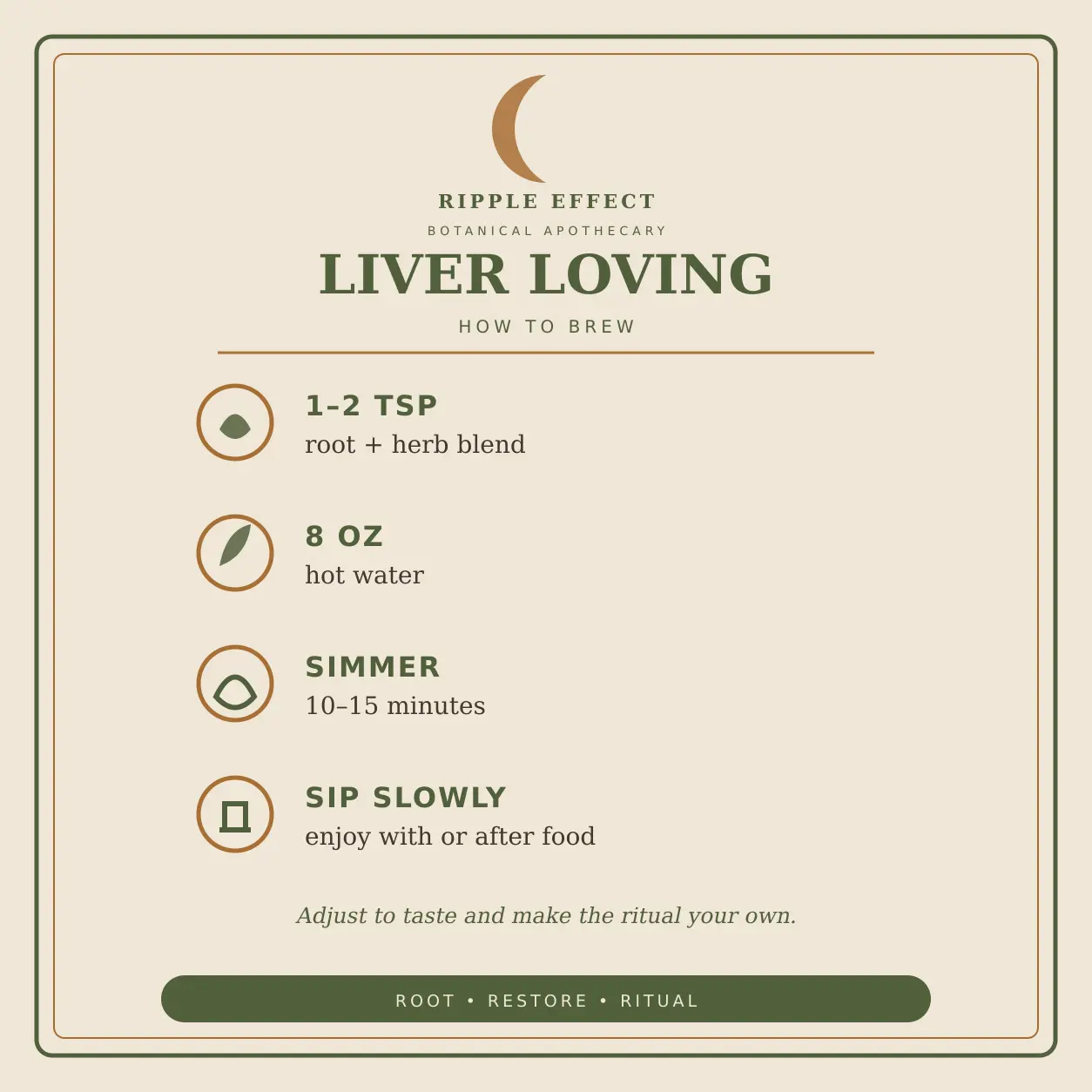 How to brew Liver Loving tea