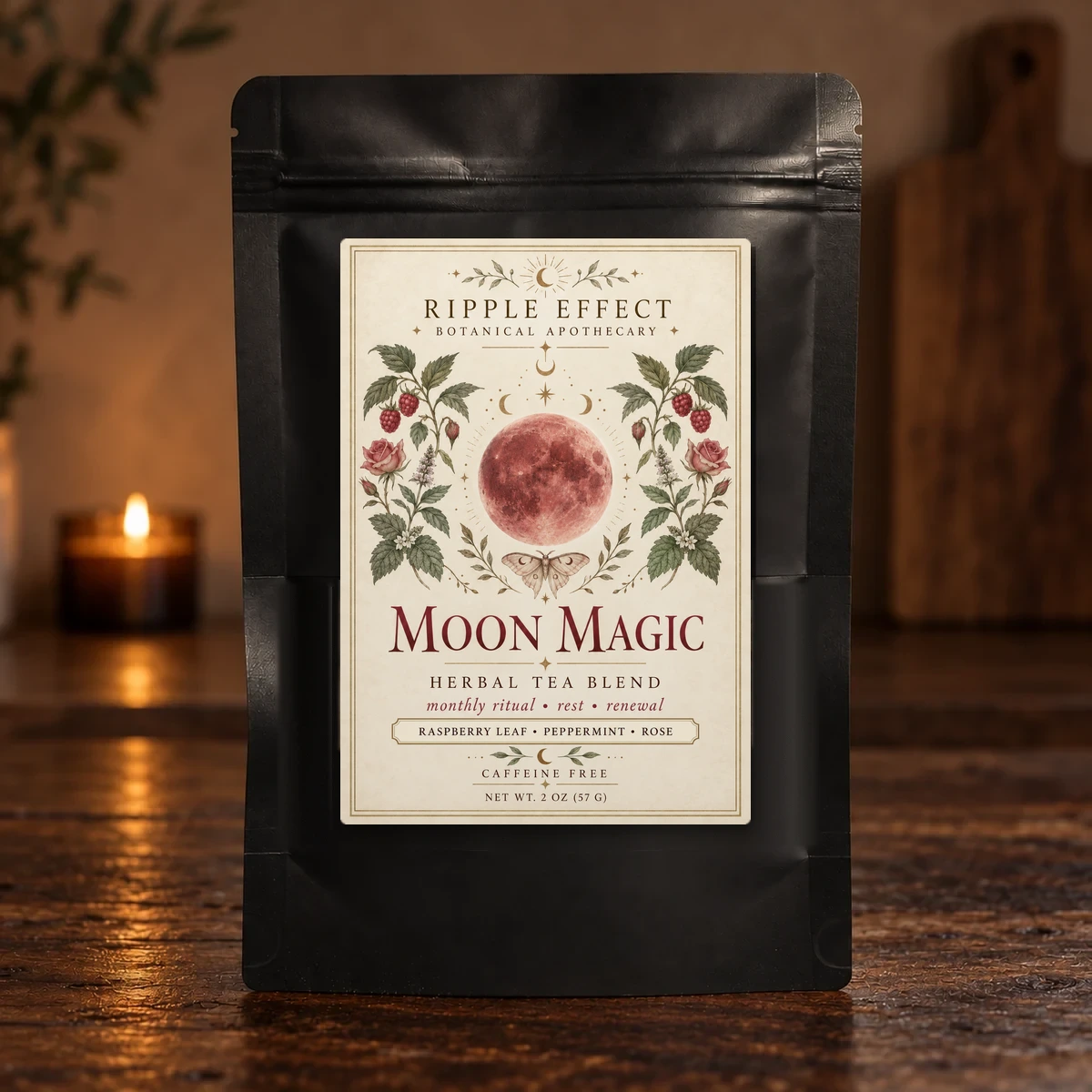 Moon Magic herbal tea pouch