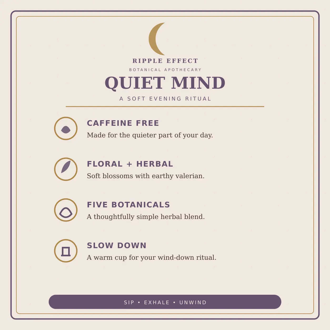 Quiet Mind tea details